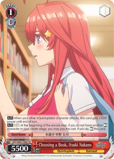 Image of Choosing a Book, Itsuki Nakano (5HY/W83-TE86 TD) [The Quintessential Quintuplets]
