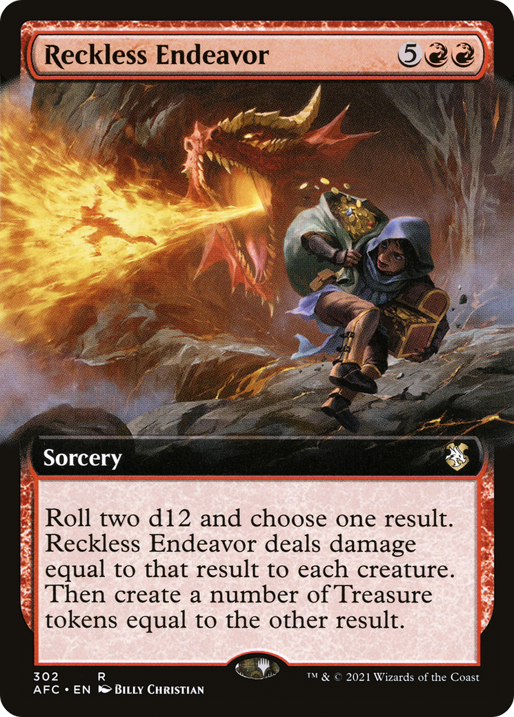 Image of Reckless Endeavor (Extended Art) [Dungeons & Dragons: Adventures in the Forgotten Realms Commander]