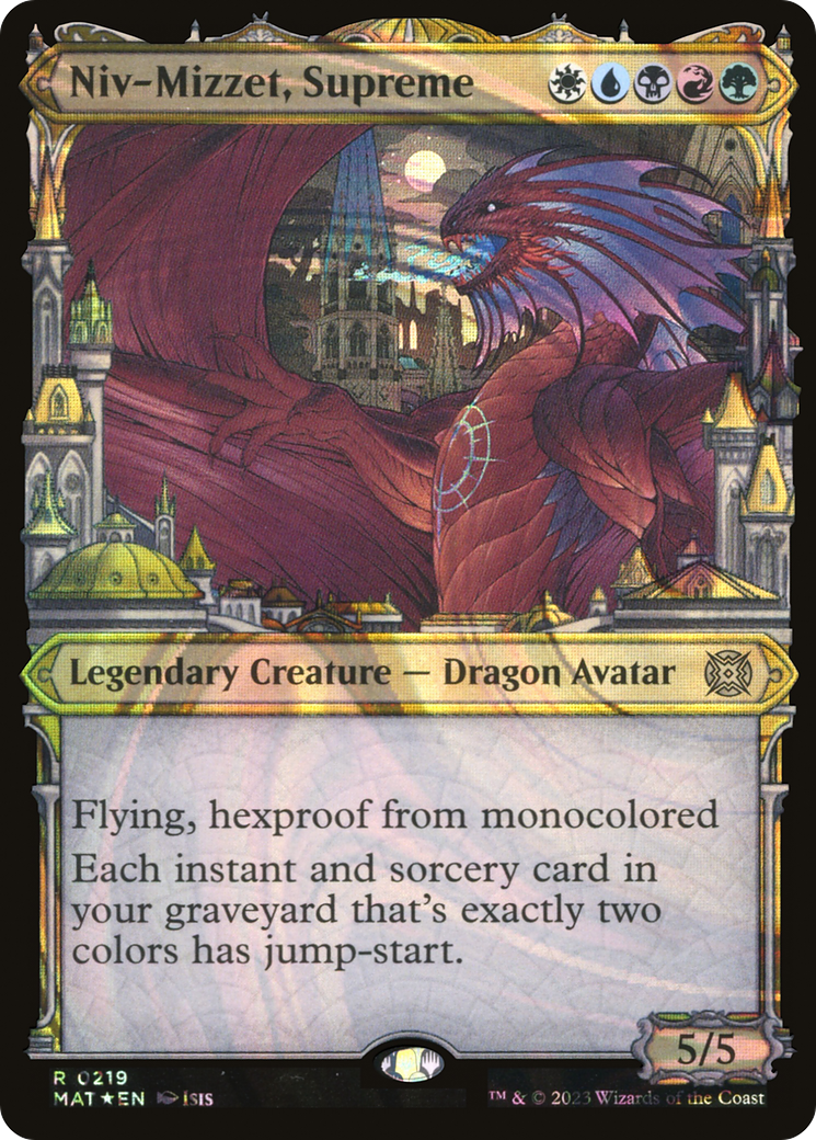 Image of Niv-Mizzet, Supreme (Showcase Halo Foil) [March of the Machine: The Aftermath]
