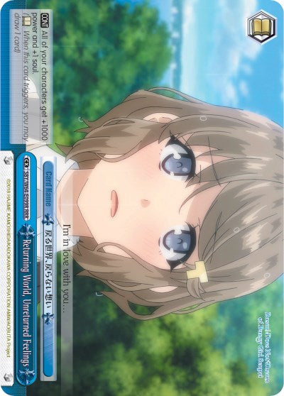 Image of Returning World, Unreturned Feelings (SBY/W64-E099R RRR) [Rascal Does Not Dream of Bunny Girl Senpai]