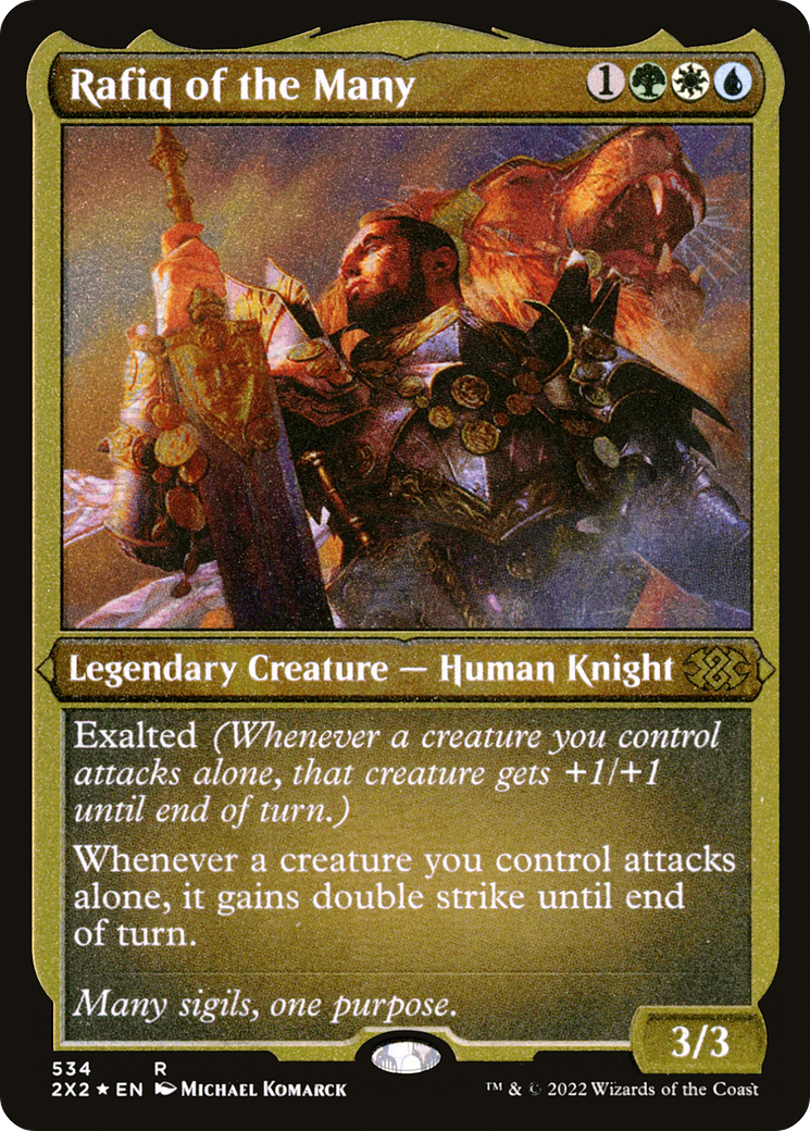 Image of Rafiq of the Many (Foil Etched) [Double Masters 2022]