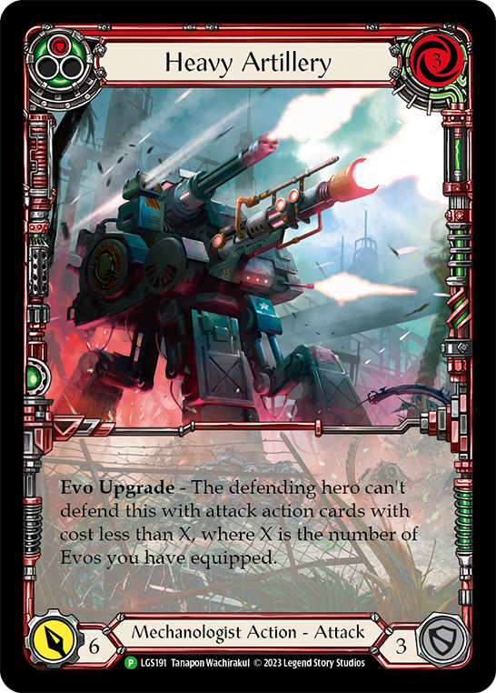 Image of Heavy Artillery (Red) [LGS191] (Promo)  Rainbow Foil