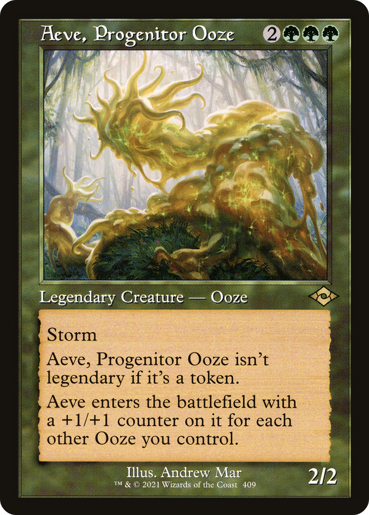 Image of Aeve, Progenitor Ooze (Retro Frame) (MH2-409) - Modern Horizons 2 Etched Foil