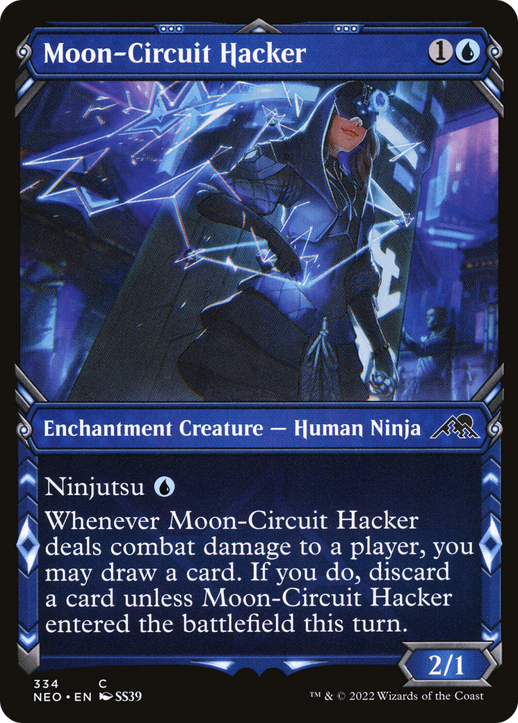Image of Moon-Circuit Hacker (Showcase Ninja) [Kamigawa: Neon Dynasty]