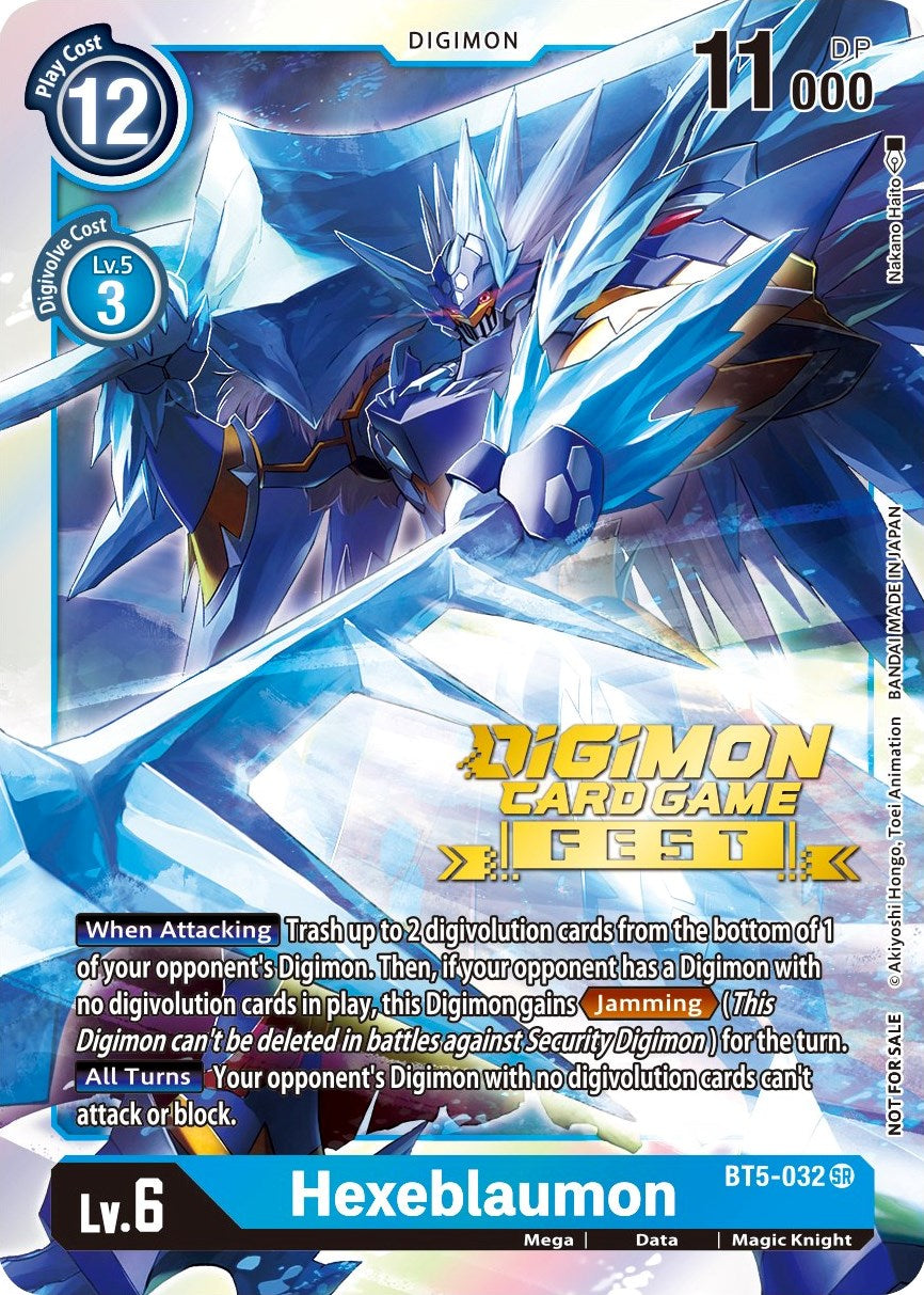Image of Hexeblaumon [BT5-032] (Digimon Card Game Fest 2022) [Battle of Omni Promos]