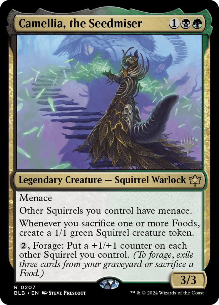 Image of Camellia, the Seedmiser (Promo Pack) [Bloomburrow Promos]