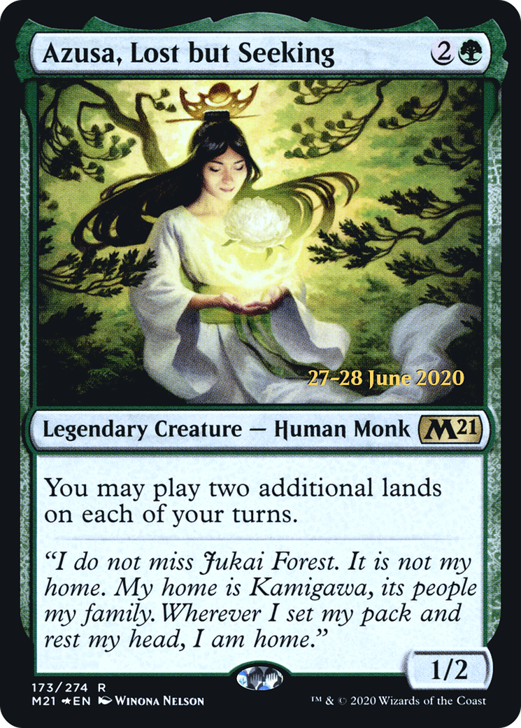 Image of Azusa, Lost but Seeking [Core Set 2021 Prerelease Promos]