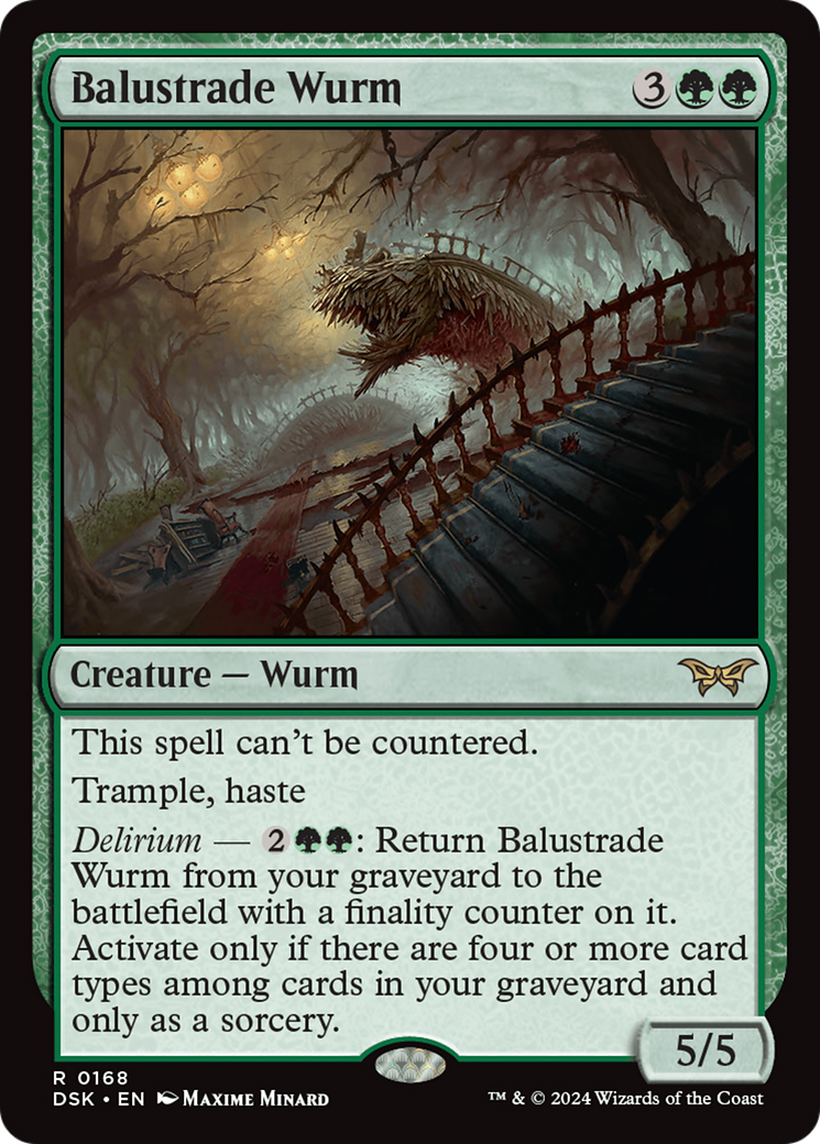 Image of Balustrade Wurm [Duskmourn: House of Horror]