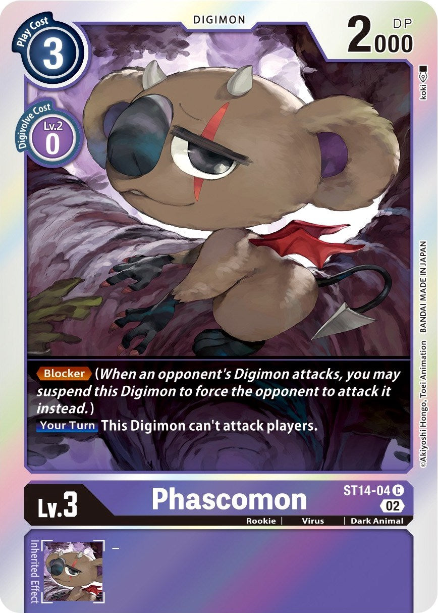 Image of Phascomon [ST14-04] [Starter Deck: Beelzemon Advanced Deck Set]