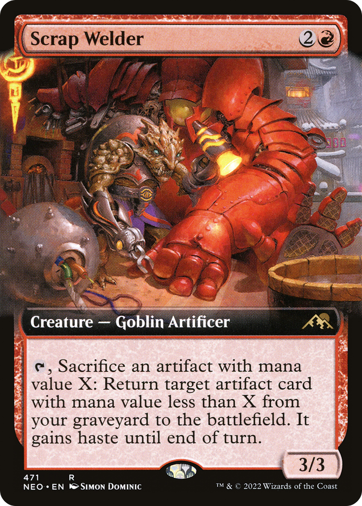 Image of Scrap Welder (Extended Art) [Kamigawa: Neon Dynasty]