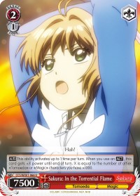 Image of Sakura: In the Torrential Flame (CCS/WX01-066 U) [Cardcaptor Sakura: Clear Card]