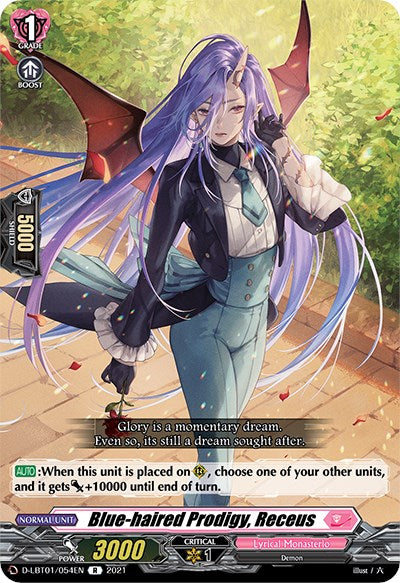 Image of Blue-haired Prodigy, Receus (D-LBT01/054EN) [Lyrical Melody]