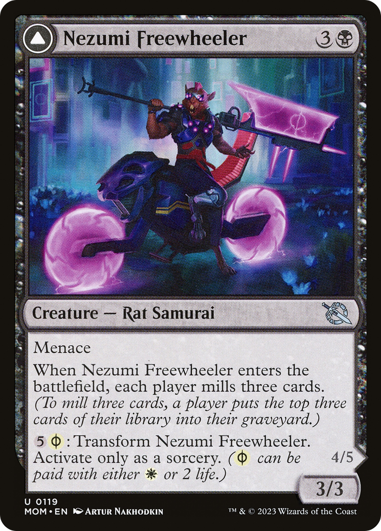Image of Nezumi Freewheeler // Hideous Fleshwheeler [March of the Machine]