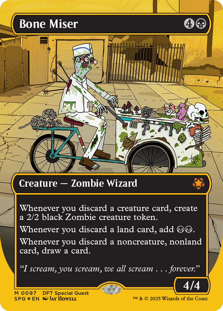 Image of Bone Miser (Borderless) (First-Place Foil) [Aetherdrift Special Guests]