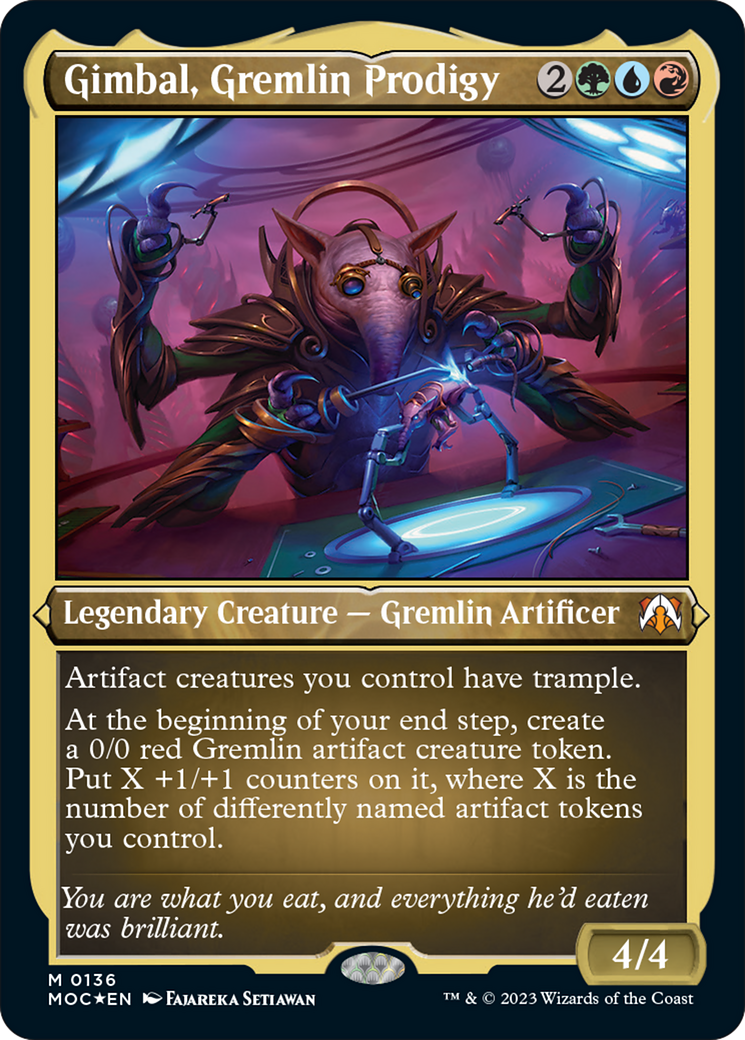 Image of Gimbal, Gremlin Prodigy (Display Commander) [March of the Machine Commander]