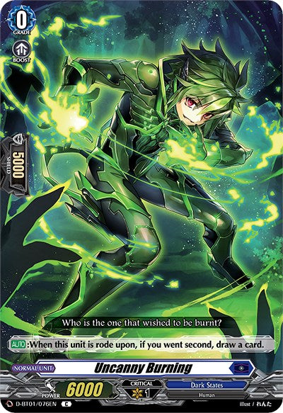 Image of Uncanny Burning (D-BT01/076EN) [Genesis of the Five Greats]
