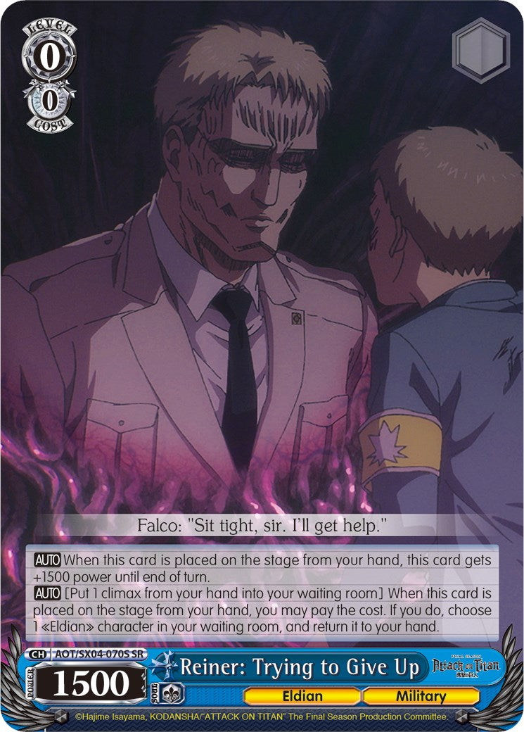 Image of Reiner: Trying to Give Up (Foil) [Attack On Titan: Final Season]