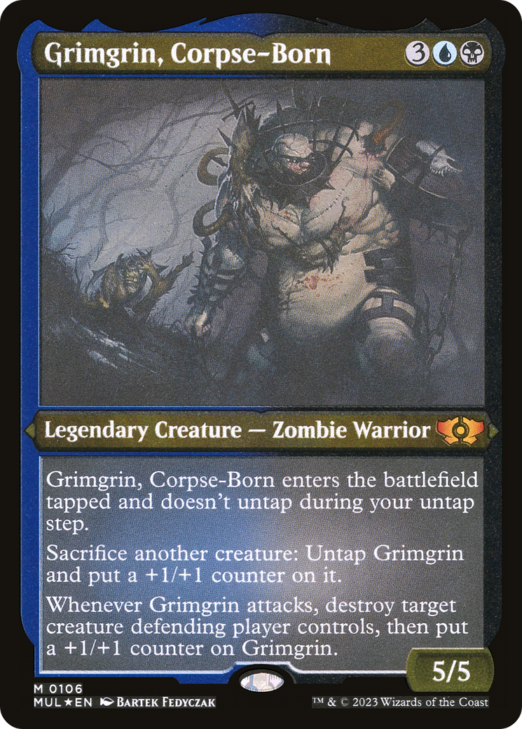 Image of Grimgrin, Corpse-Born (Foil Etched) [Multiverse Legends]