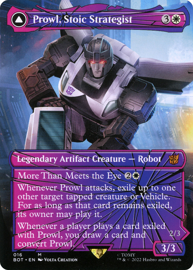 Image of Prowl, Stoic Strategist // Prowl, Pursuit Vehicle (Shattered Glass) [Transformers]