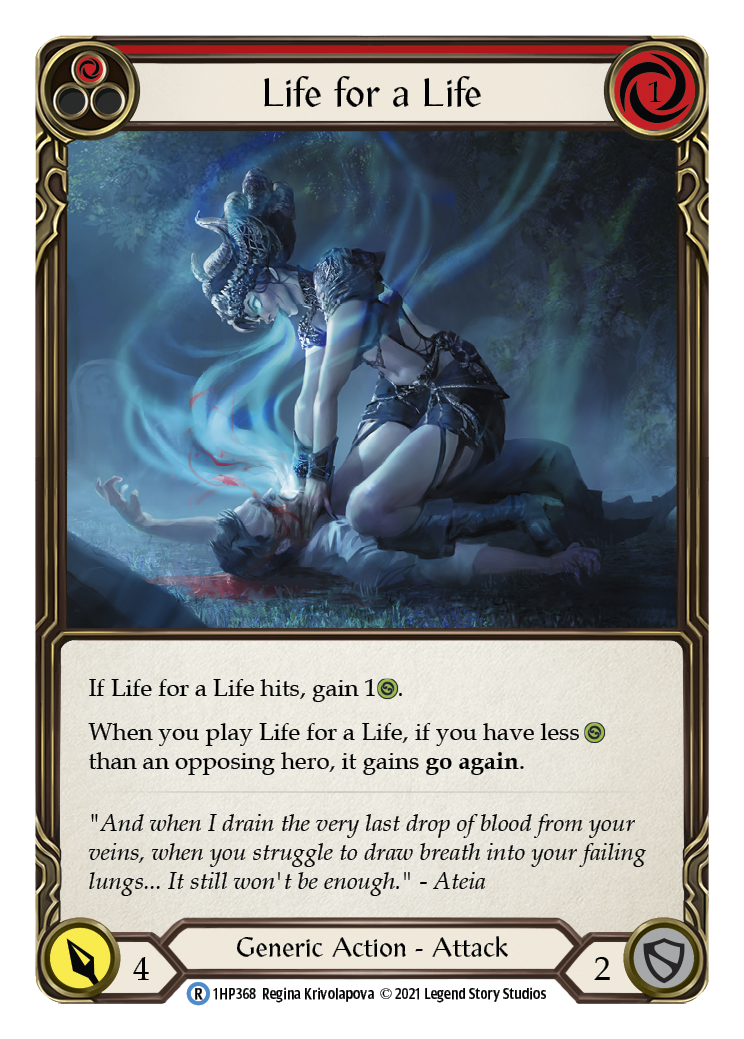 Image of Life for a Life (Red) [1HP368] (History Pack 1)