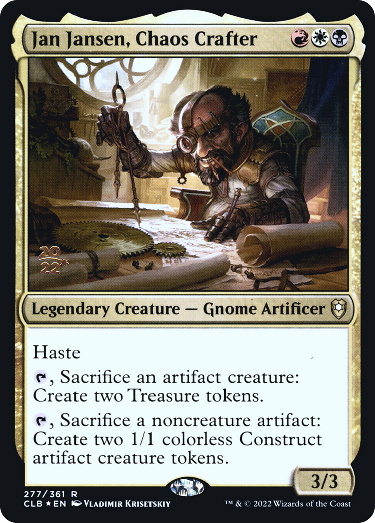Image of Jan Jansen, Chaos Crafter [Commander Legends: Battle for Baldur's Gate Prerelease Promos]