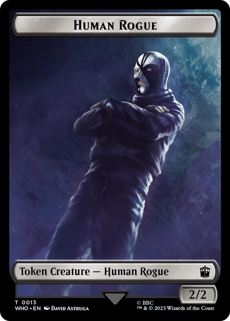 Image of Human Rogue // Clue (0022) Double-Sided Token [Doctor Who Tokens]