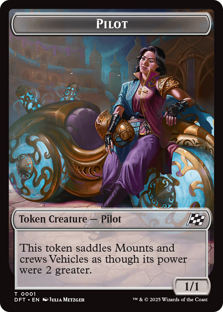 Image of Vehicle // Pilot Double-Sided Token [Aetherdrift Tokens]