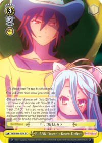 Image of BLANK Doesn't Know Defeat (NGL/S58-E018 U) [No Game No Life]