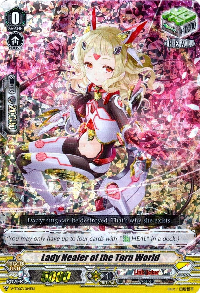 Image of Lady Healer of the Torn World (Parallel Foil) (V-TD07/014EN) [Kouji Ibuki]