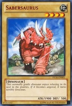 Image of Sabersaurus (Red) [DL16-EN001] Rare