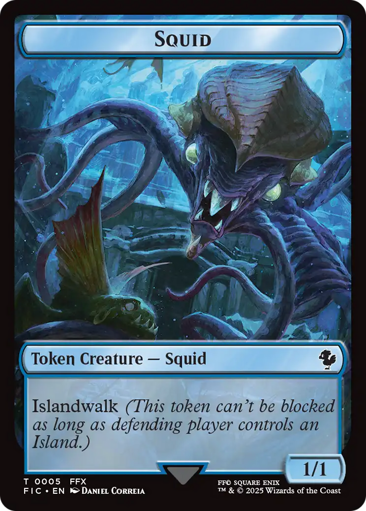 Image of Spirit // Squid Double-Sided Token [FINAL FANTASY Commander Tokens]