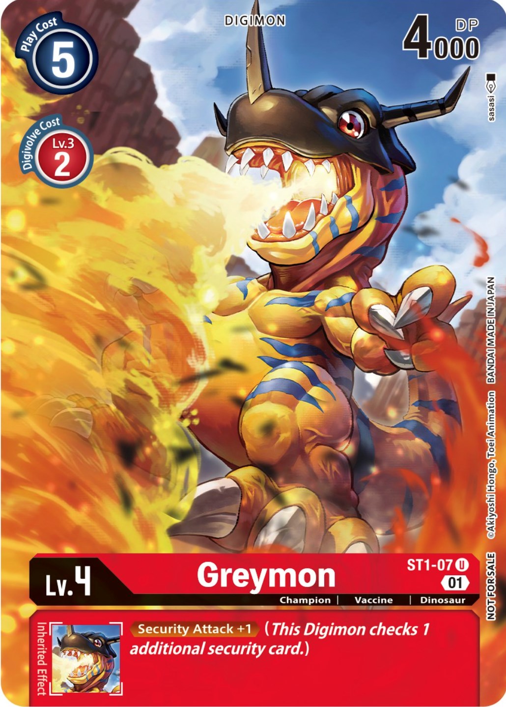 Image of Greymon [ST1-07] (Dimensional Phase Pre-Release Pack) [Starter Deck: Gaia Red Promos]
