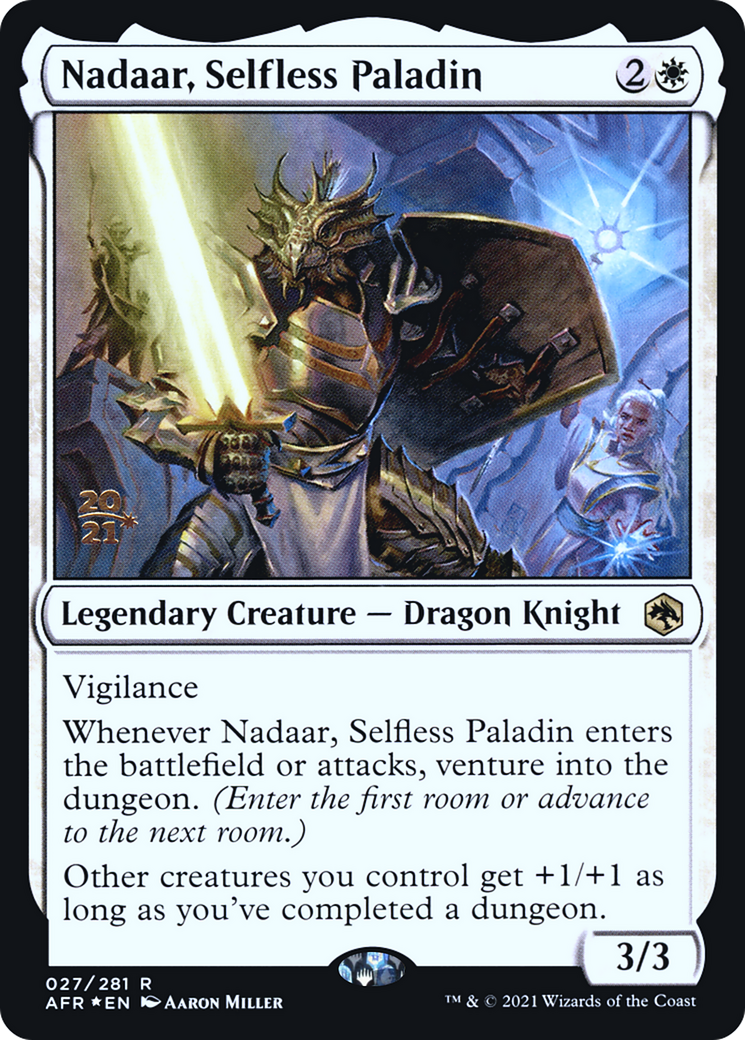 Image of Nadaar, Selfless Paladin [Dungeons & Dragons: Adventures in the Forgotten Realms Prerelease Promos]