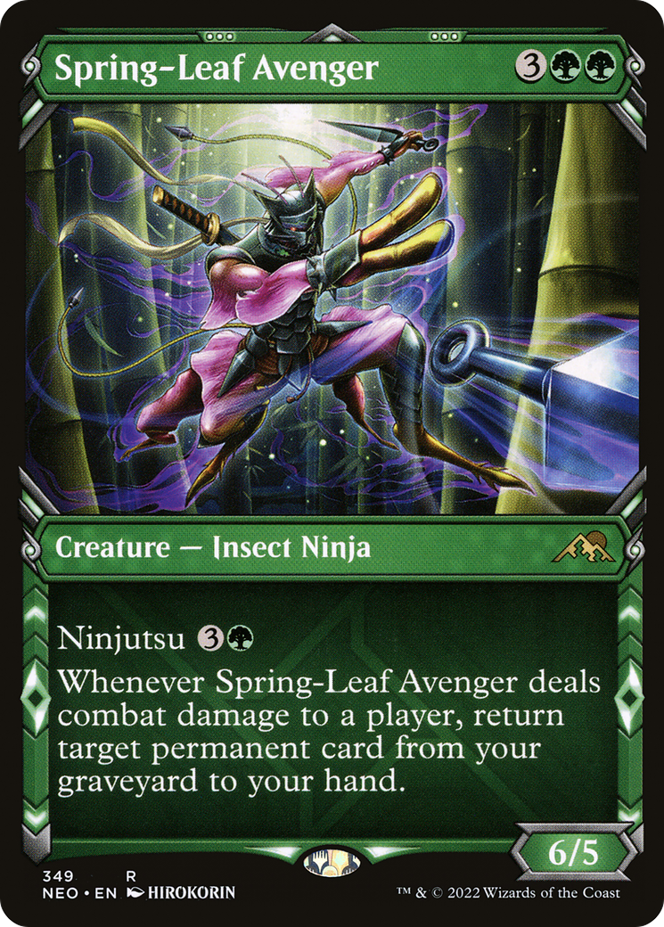 Image of Spring-Leaf Avenger (Showcase Ninja) [Kamigawa: Neon Dynasty]