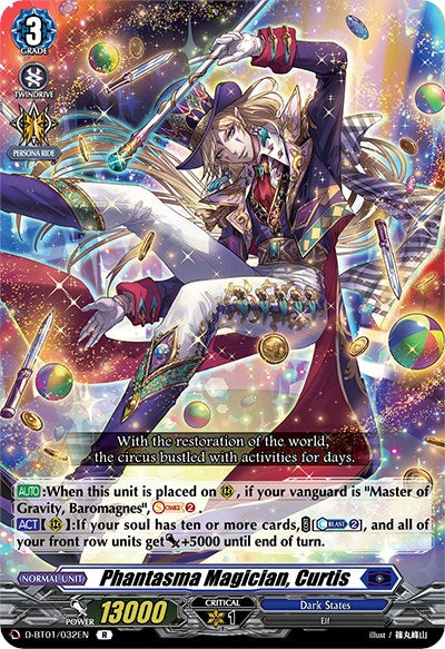 Image of Phantasma Magician, Curtis (D-BT01/032EN) [Genesis of the Five Greats]