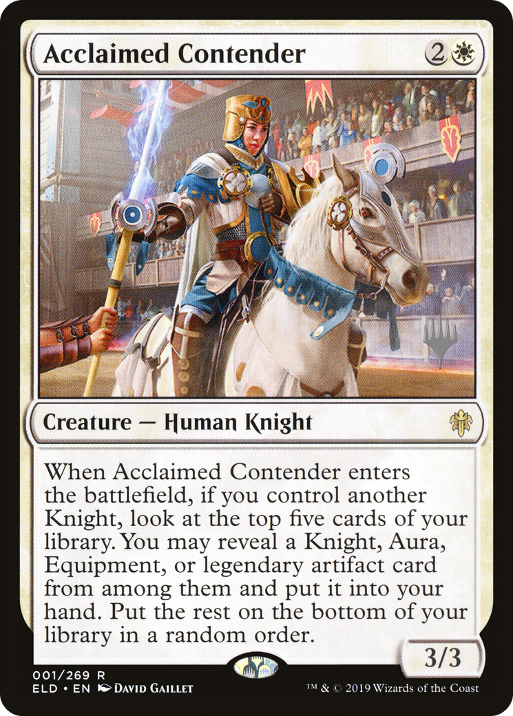 Image of Acclaimed Contender (Promo Pack) [Throne of Eldraine Promos]