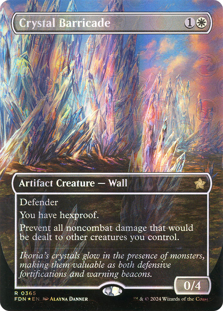Image of Crystal Barricade (Borderless) (Mana Foil) [Foundations]