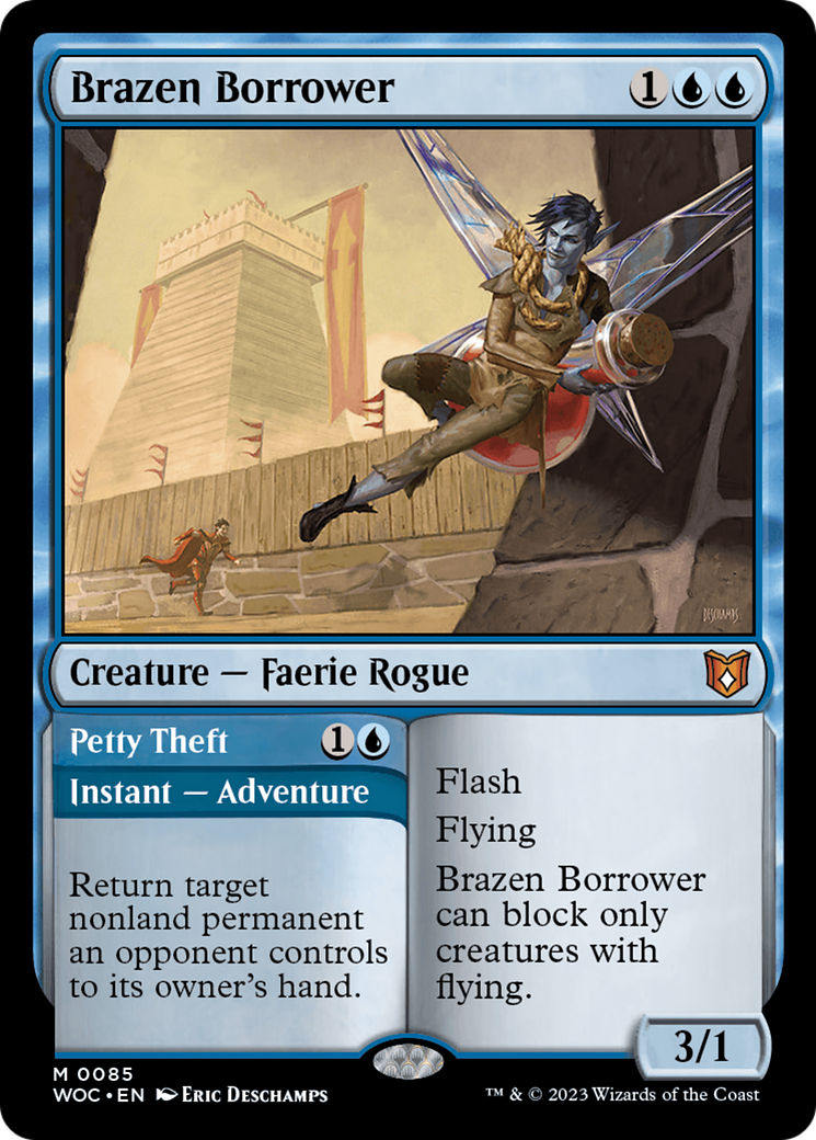 Image of Brazen Borrower // Petty Theft [Wilds of Eldraine Commander]