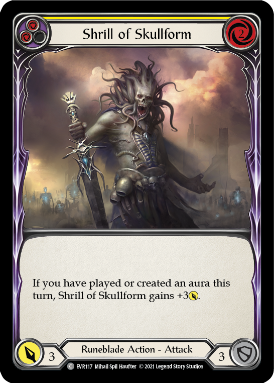 Image of Shrill of Skullform (Yellow) [EVR117] (Everfest)  1st Edition Rainbow Foil