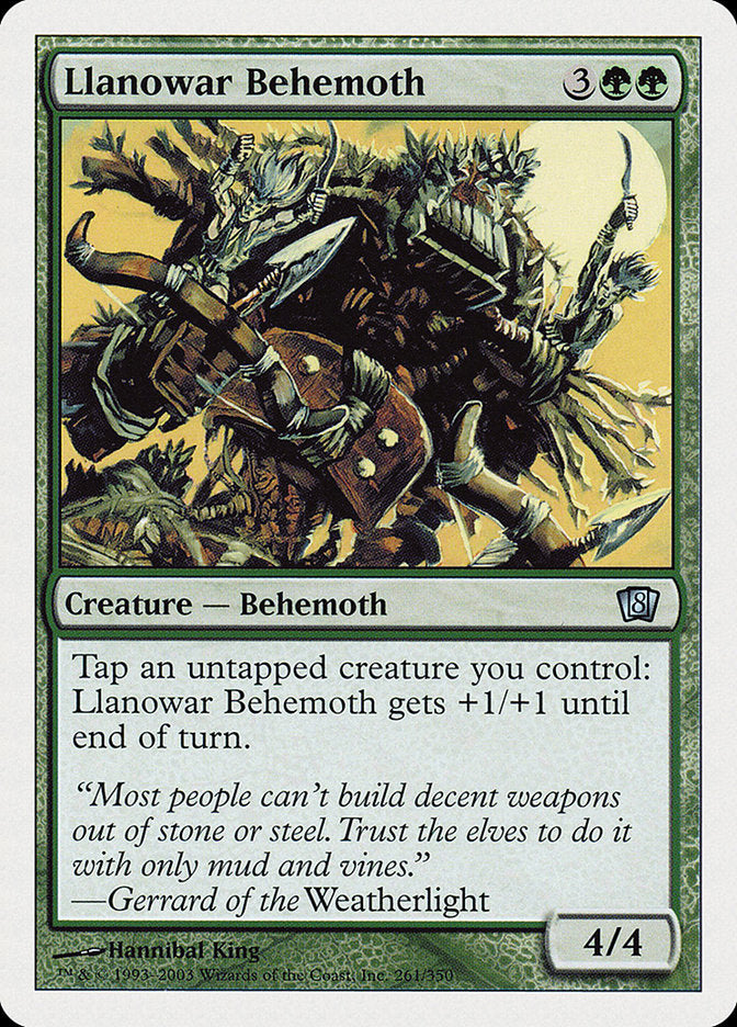 Image of Llanowar Behemoth (8th Edition) [Oversize Cards]