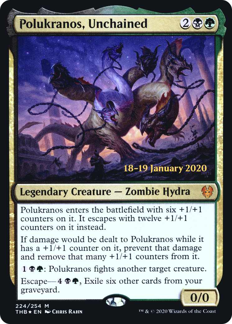 Image of Polukranos, Unchained [Theros Beyond Death Prerelease Promos]