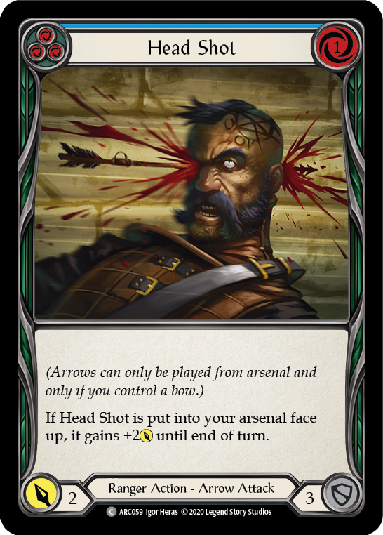 Image of Head Shot (Blue) [U-ARC059] (Arcane Rising Unlimited)  Unlimited Normal