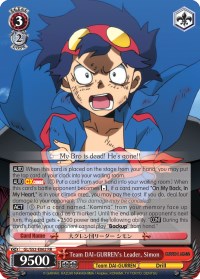 Image of Team DAI-GURREN's Leader, Simon (GL/S52-E062) [Gurren Lagann]