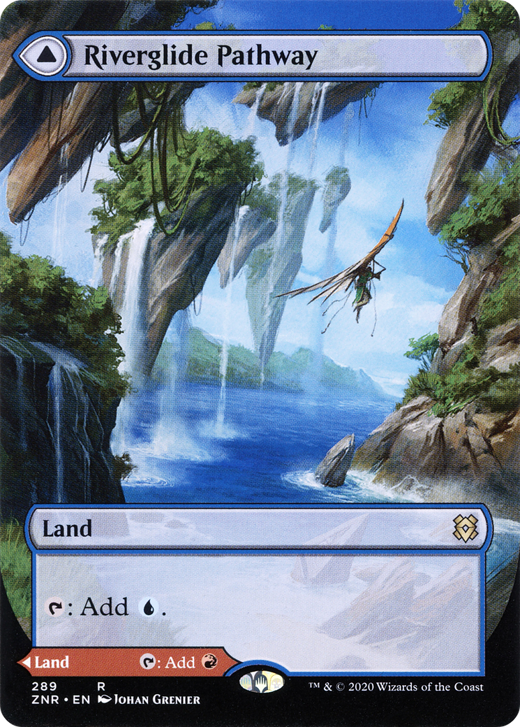 Image of Riverglide Pathway // Lavaglide Pathway (Borderless Alternate Art) [Zendikar Rising]