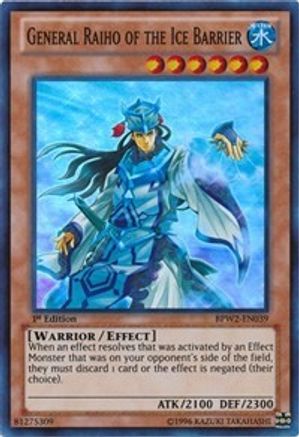 Image of General Raiho of the Ice Barrier [BPW2-EN039] Super Rare