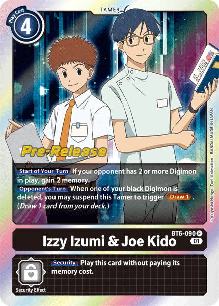Image of Izzy Izumi & Joe Kido [BT6-090] [Double Diamond Pre-Release Cards]