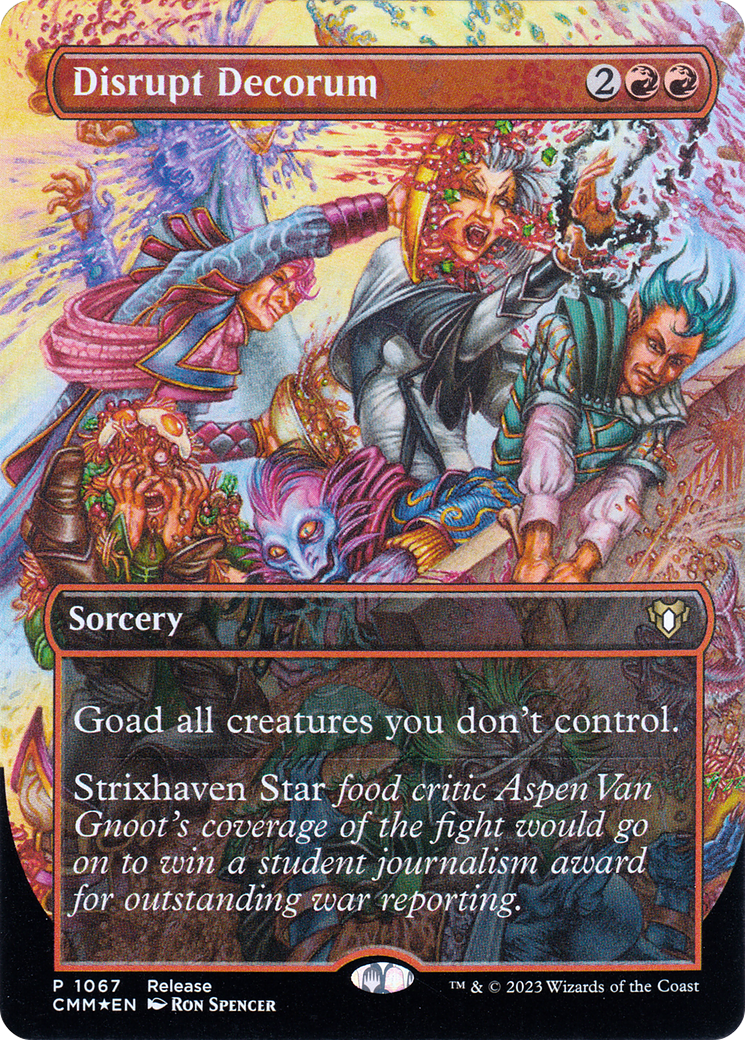 Image of Disrupt Decorum (Borderless Alternate Art) [Commander Masters]