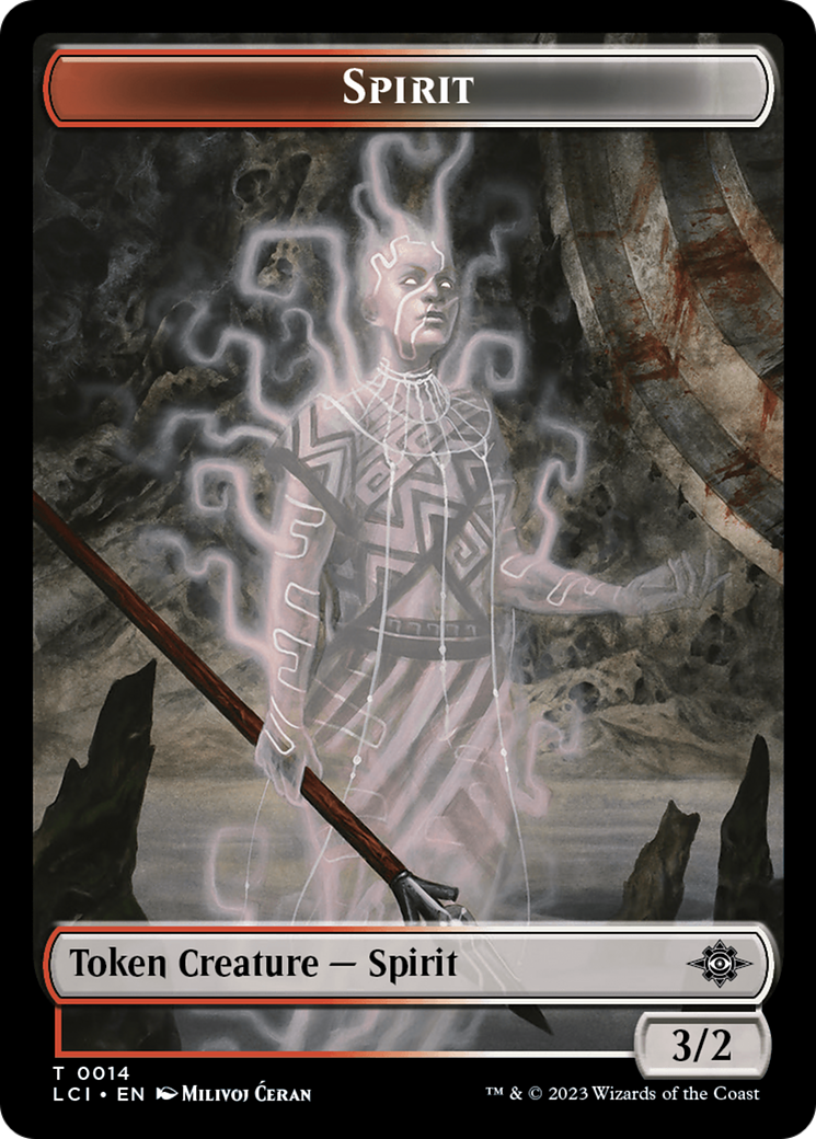 Image of Fungus Dinosaur // Spirit Double-Sided Token [The Lost Caverns of Ixalan Tokens]