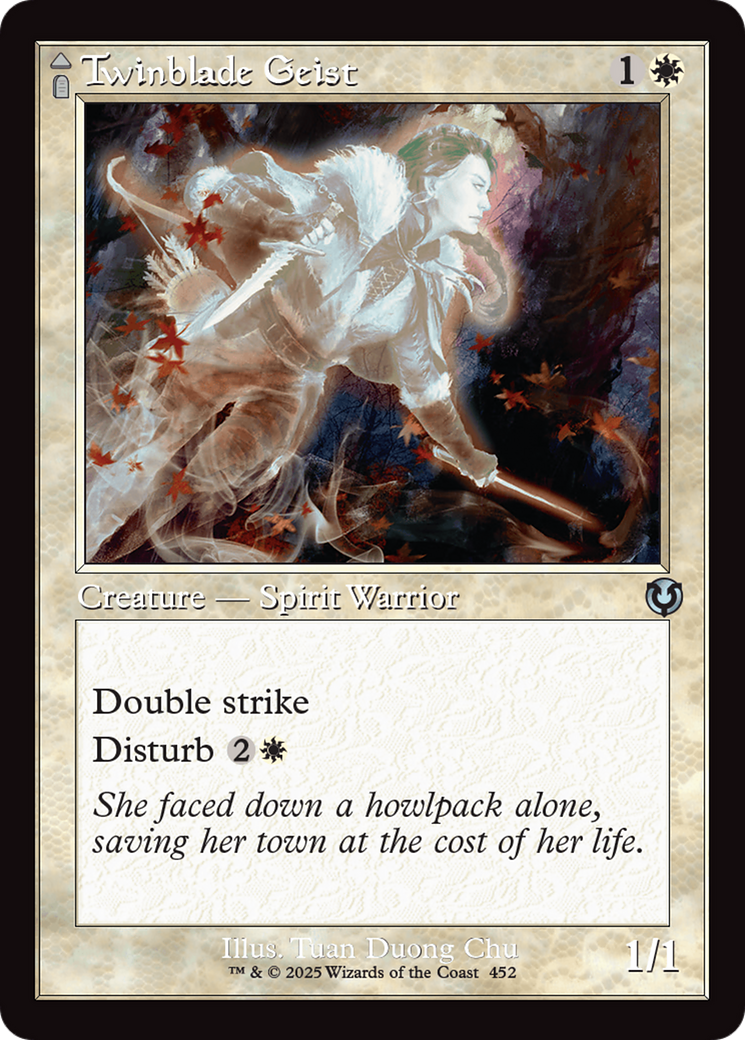 Image of Twinblade Geist // Twinblade Invocation (Retro Frame) [Innistrad Remastered]