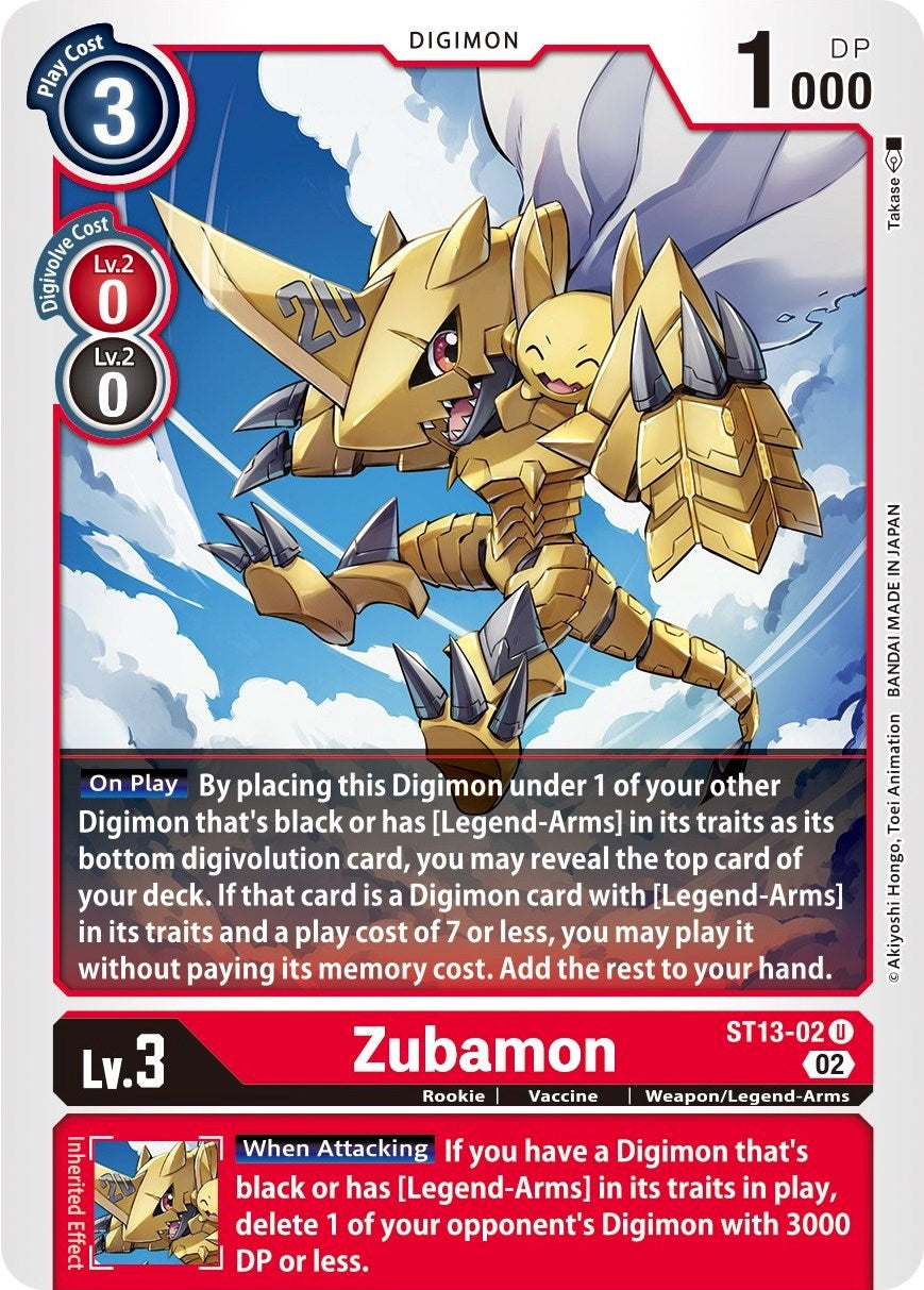 Image of Zubamon [ST13-02] [Starter Deck: Ragnaloardmon]